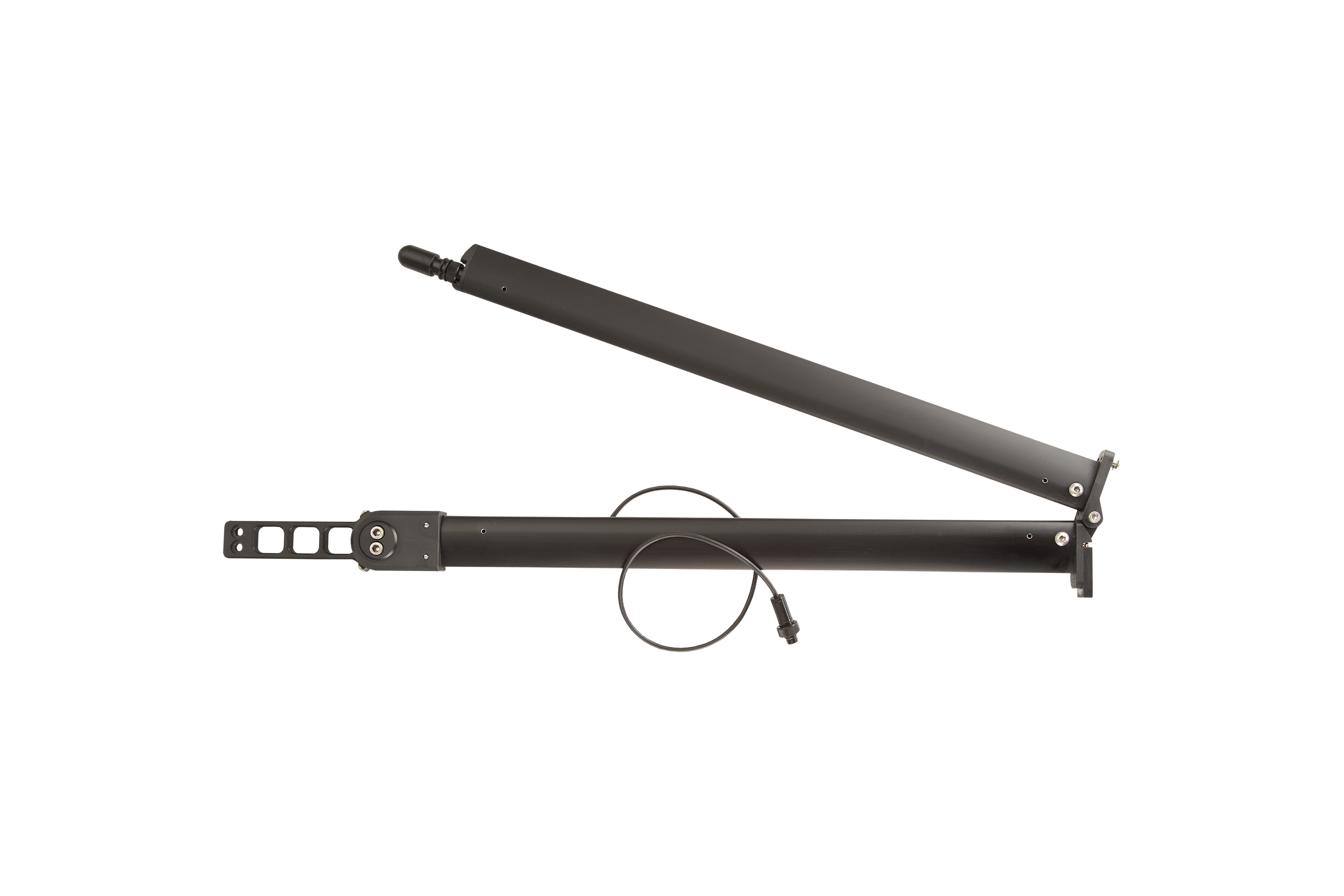 Foldable rigid mast with GPS module